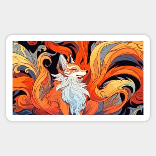 Nine-tail fox deity Magnet